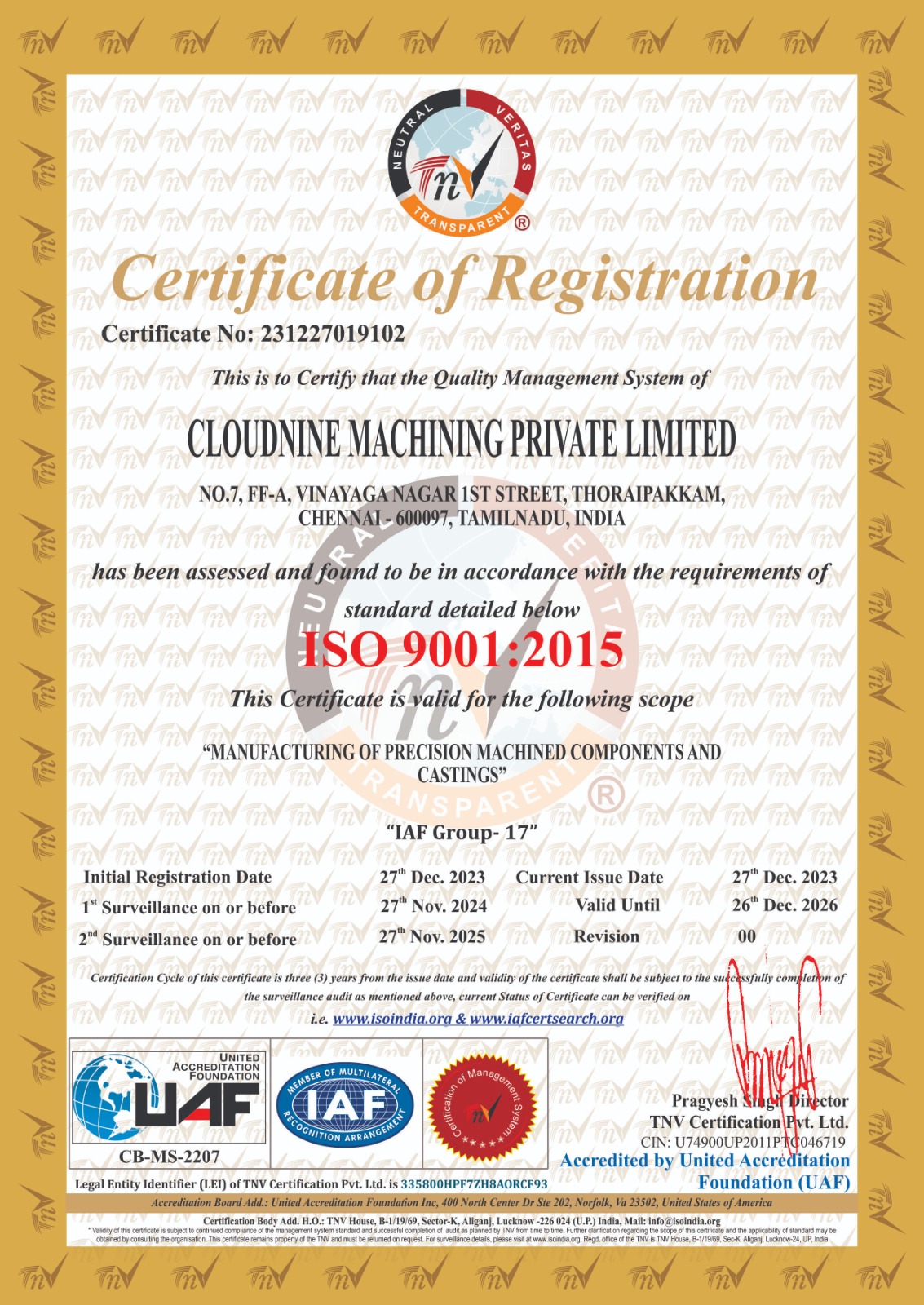 About Cloudnine machining